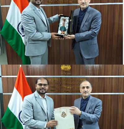 دیدار سرکنسول جمهوری اسلامی ایران در بمبئی با رئیس دفتر وزارت امور خارجه هند در ایالت ماهاراشترا